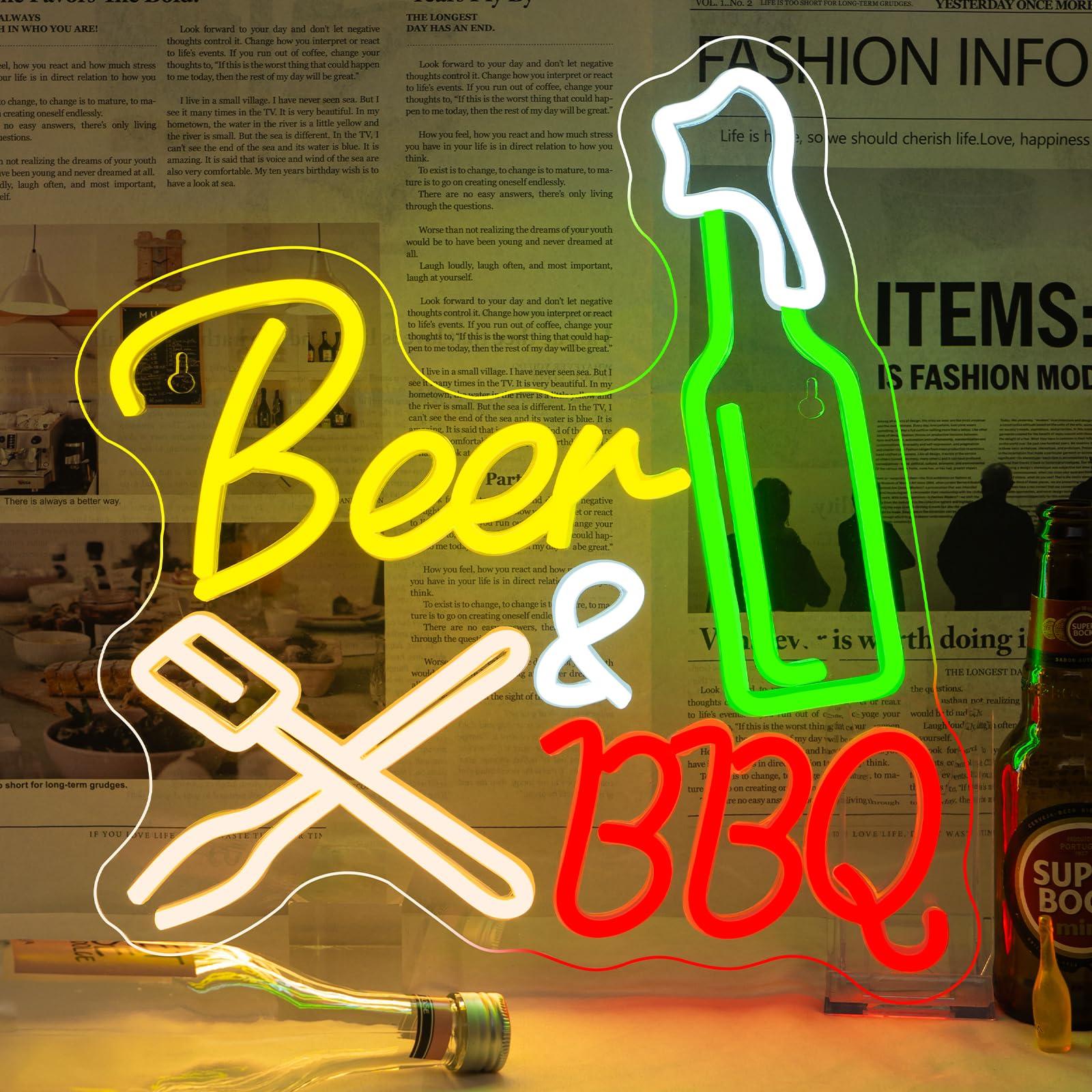 Wine Beer Restaurant - Neon Beer Signs for Wall Wine