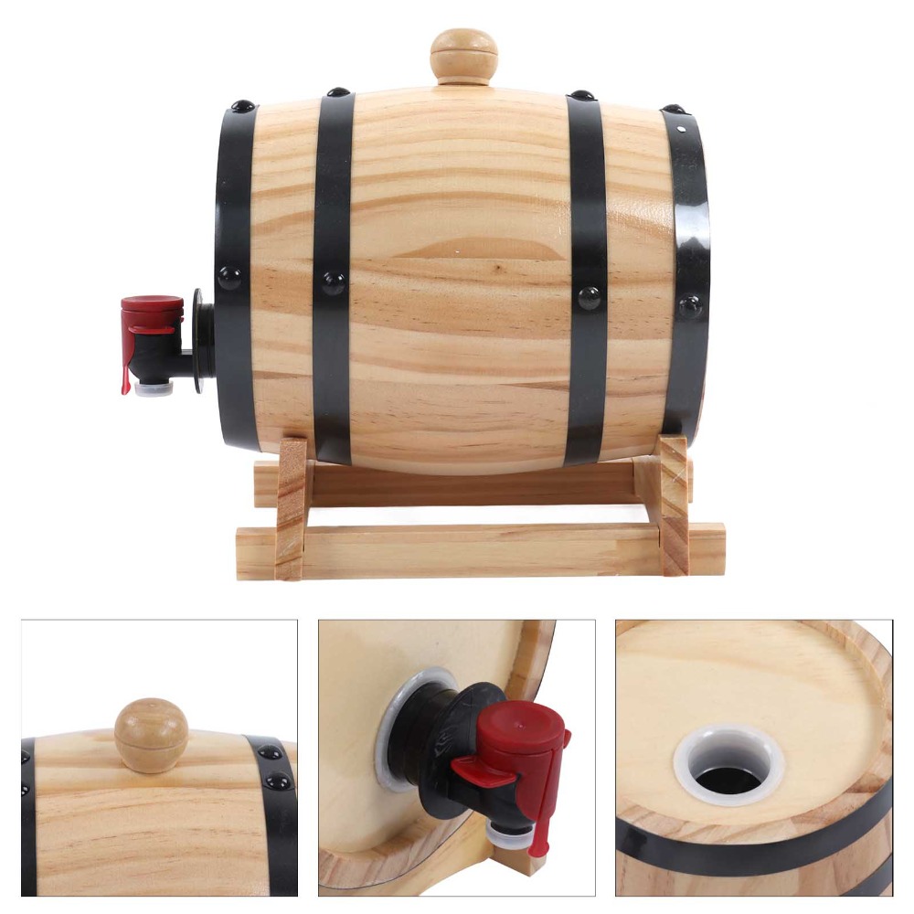 7 piece Vintage Pine Wood Wine - Wine Beer Whiskey review and price