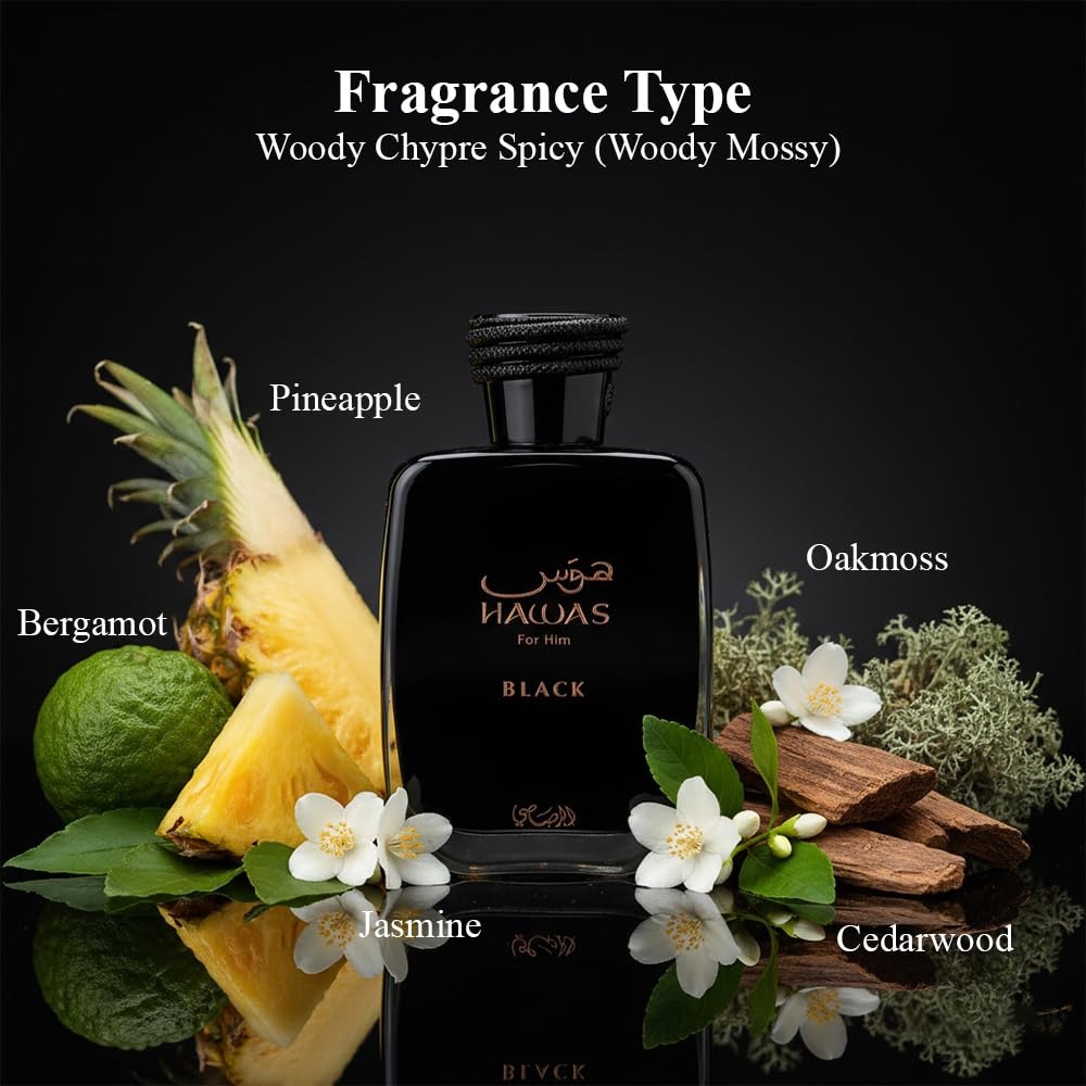 Hawas Black by Rasasi for Men  - Wine&Beer Mouton review and price