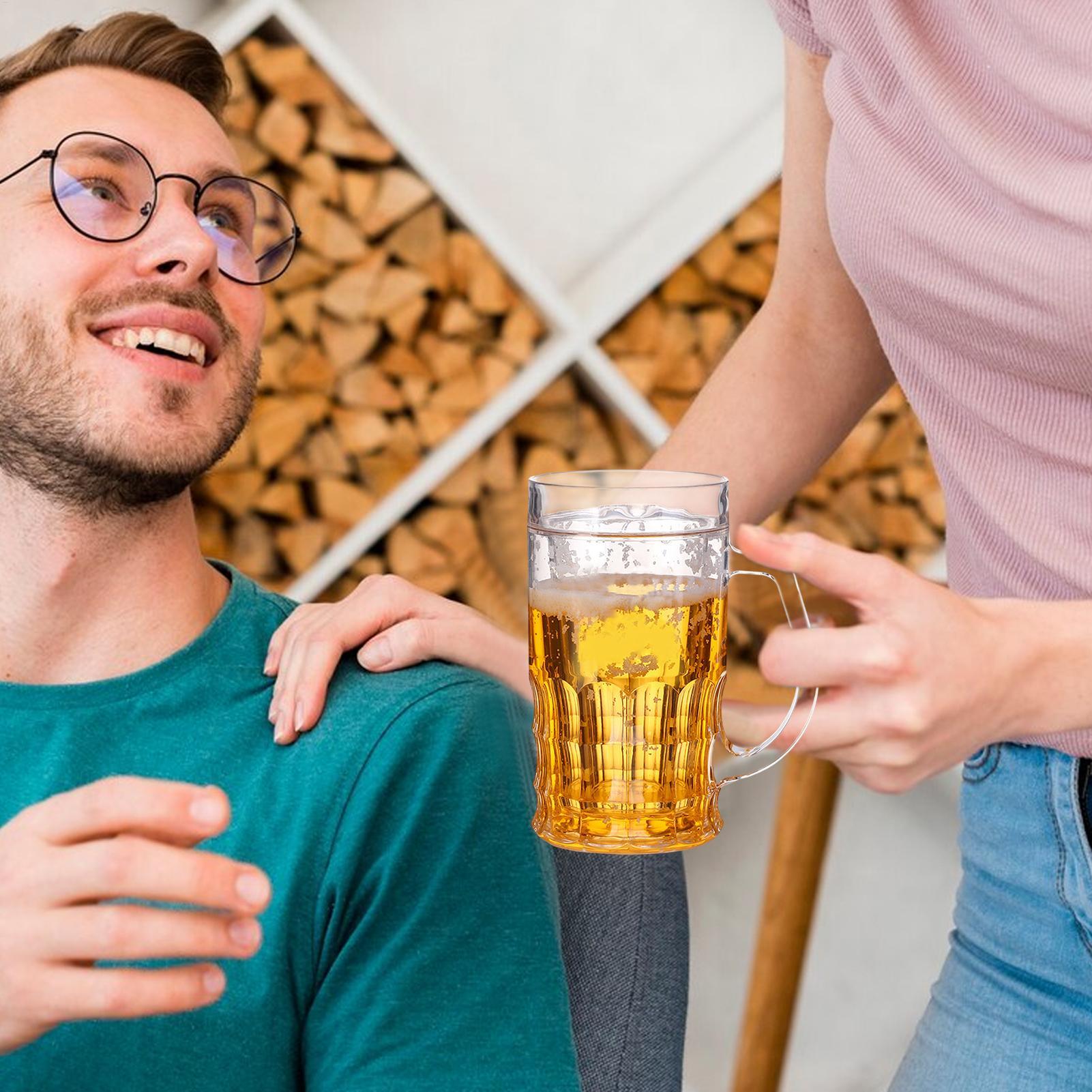 450ML Double Layer Simulated B - Beer Mug Handled review and price