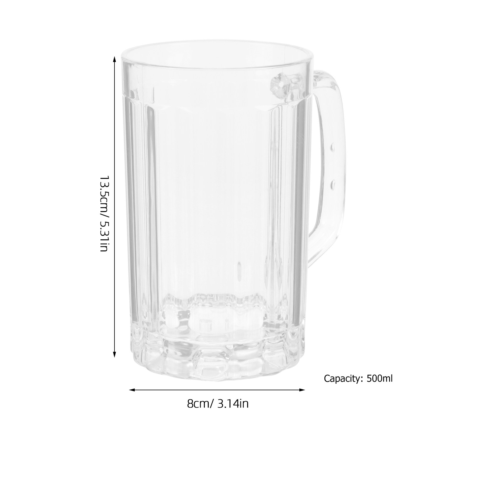 2Pcs 500Ml High-Quality Plasti - Beer Mug Handled review and price