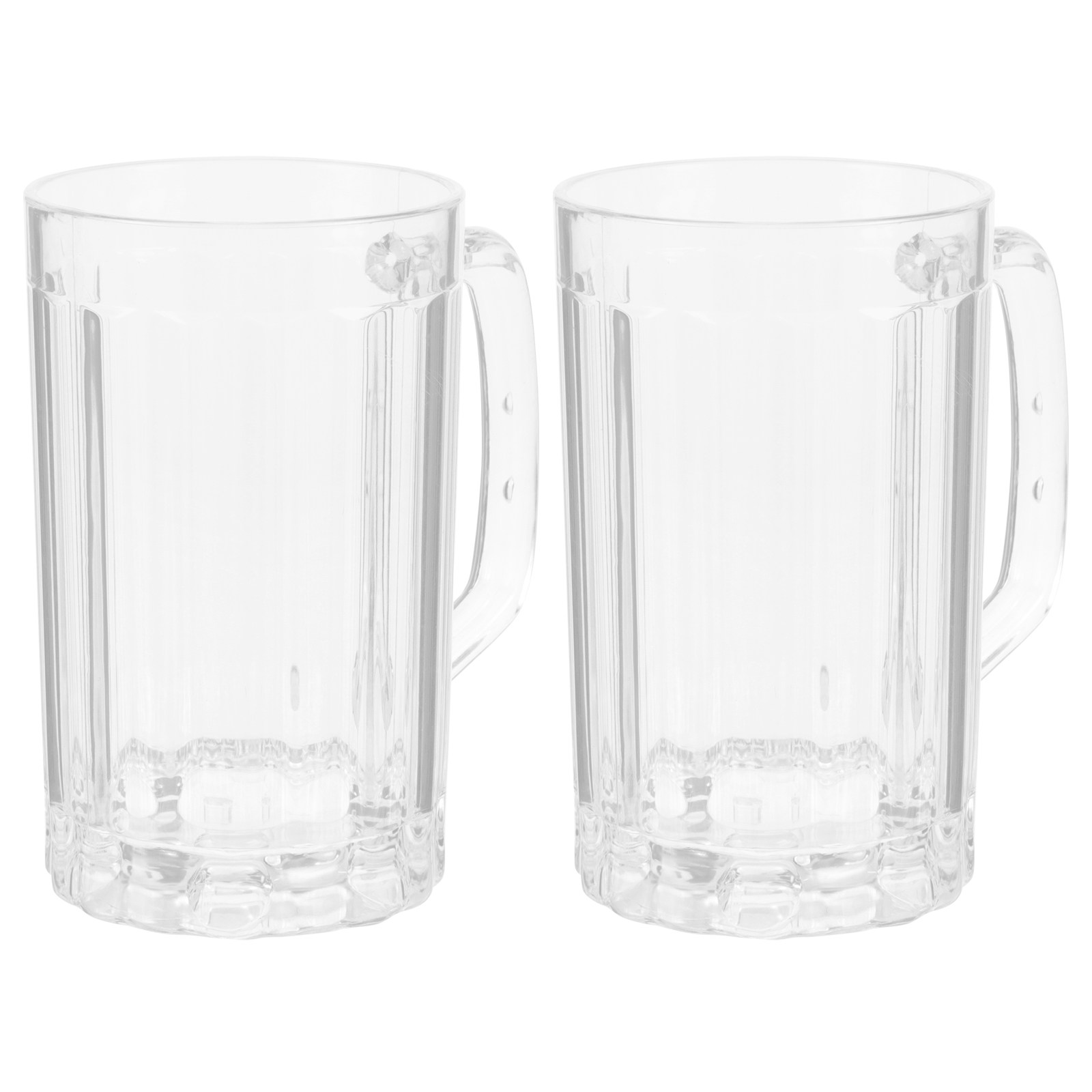 2Pcs 500Ml High-Quality Plasti - Beer Mug Handled review and price