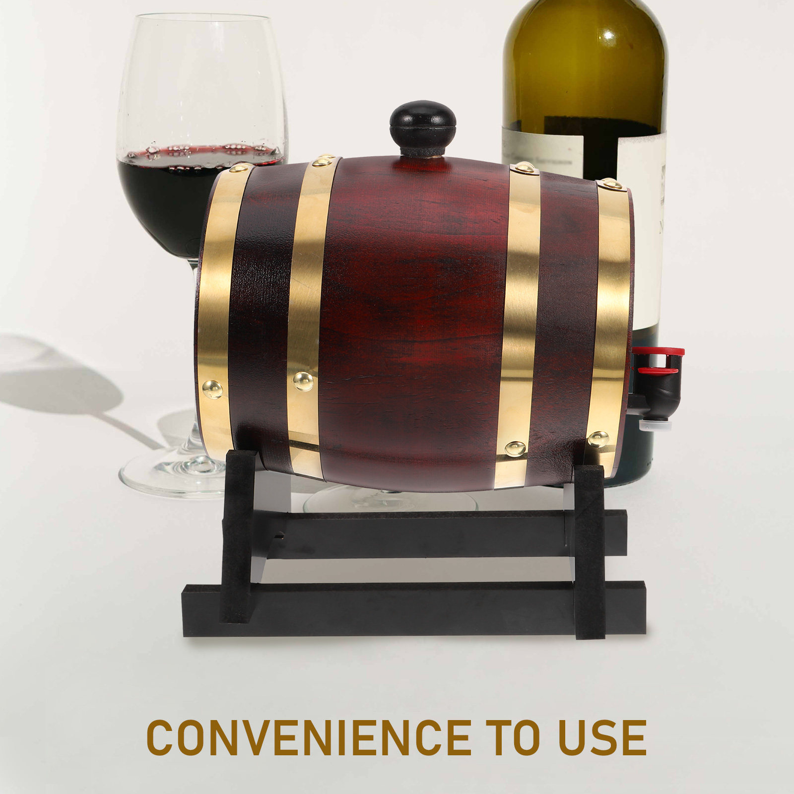 1Set Wood Wine Barrel 1L Red W - Wine Beer Whiskey review and price