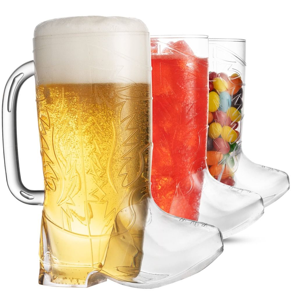 New Plastic Cowboy Boot Cups 1 - Beer Mug Handled review and price