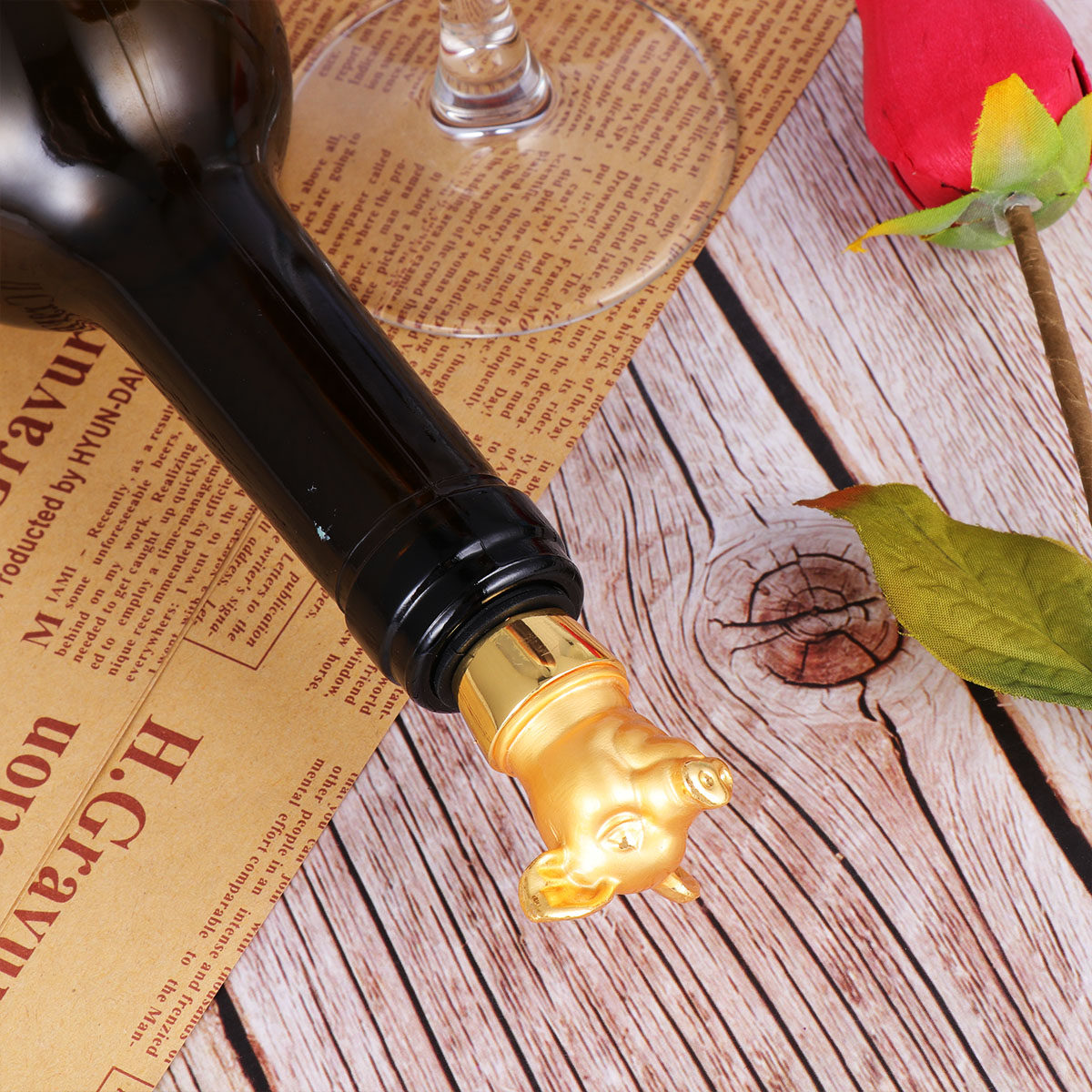1Pcs Creative Pig Wine Stopper - Wine Beer Restaurant review and price