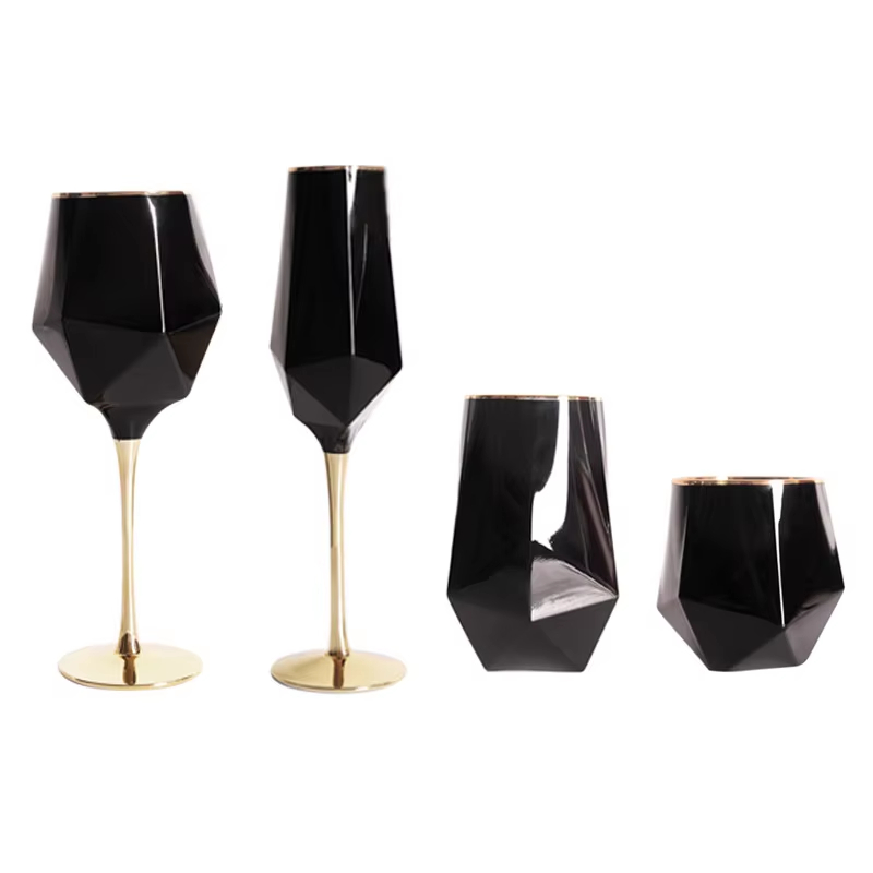 Pure Black Crystal Golden Edge - Wine Beer Glass review and price