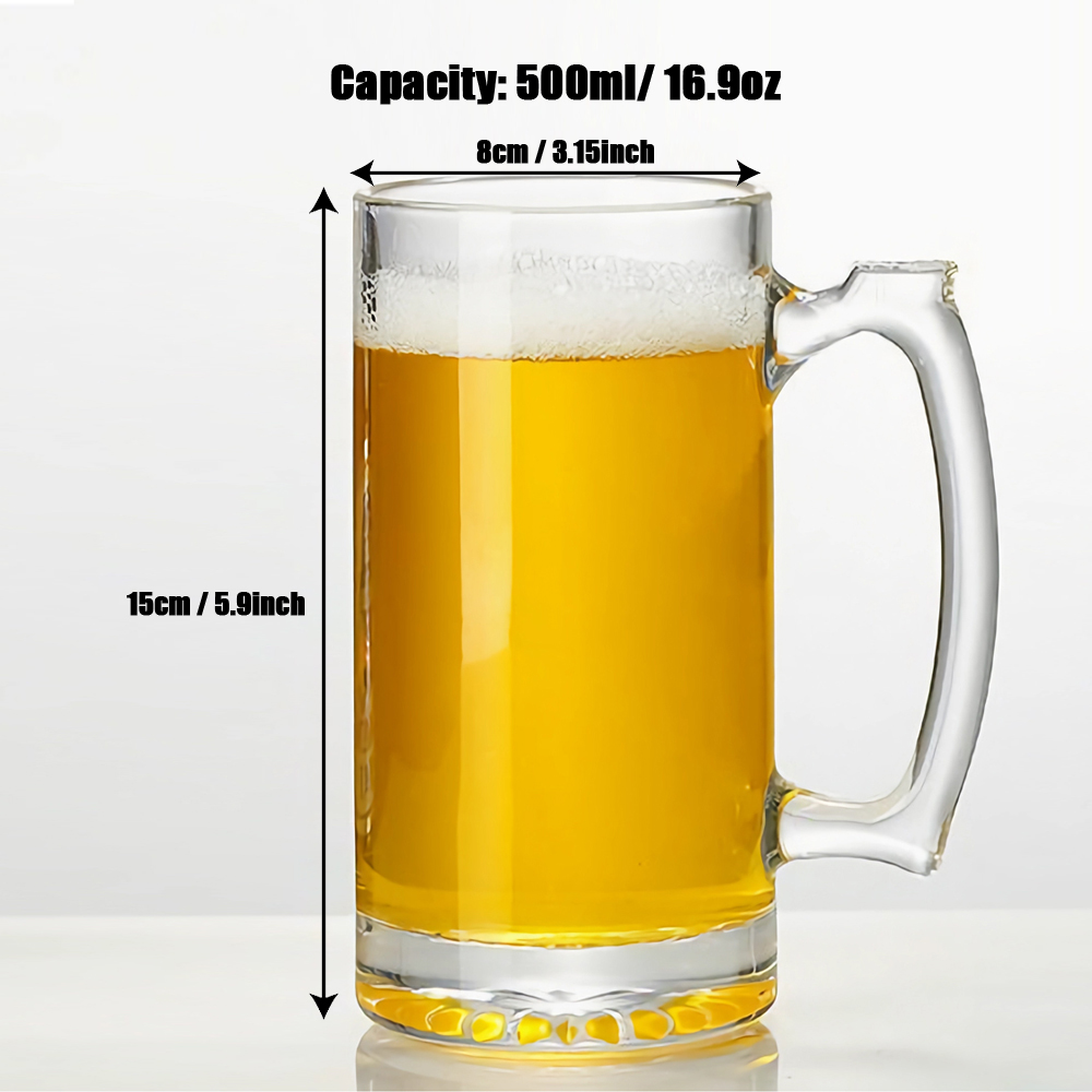 Personalized Beer Glass 500ml/ - Beer Mug Handled review and price